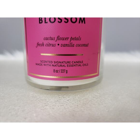 NEW‎ WHITE BARN (CACTUS BLOSSOM) Bath & Body Works Single Wick Candle HTF - Picture 2 of 4